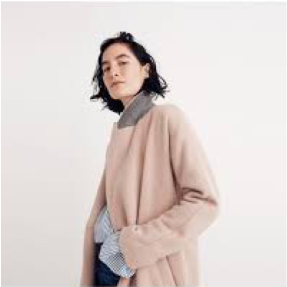Madewell Atlas Cocoon Coat in Avalon Pink